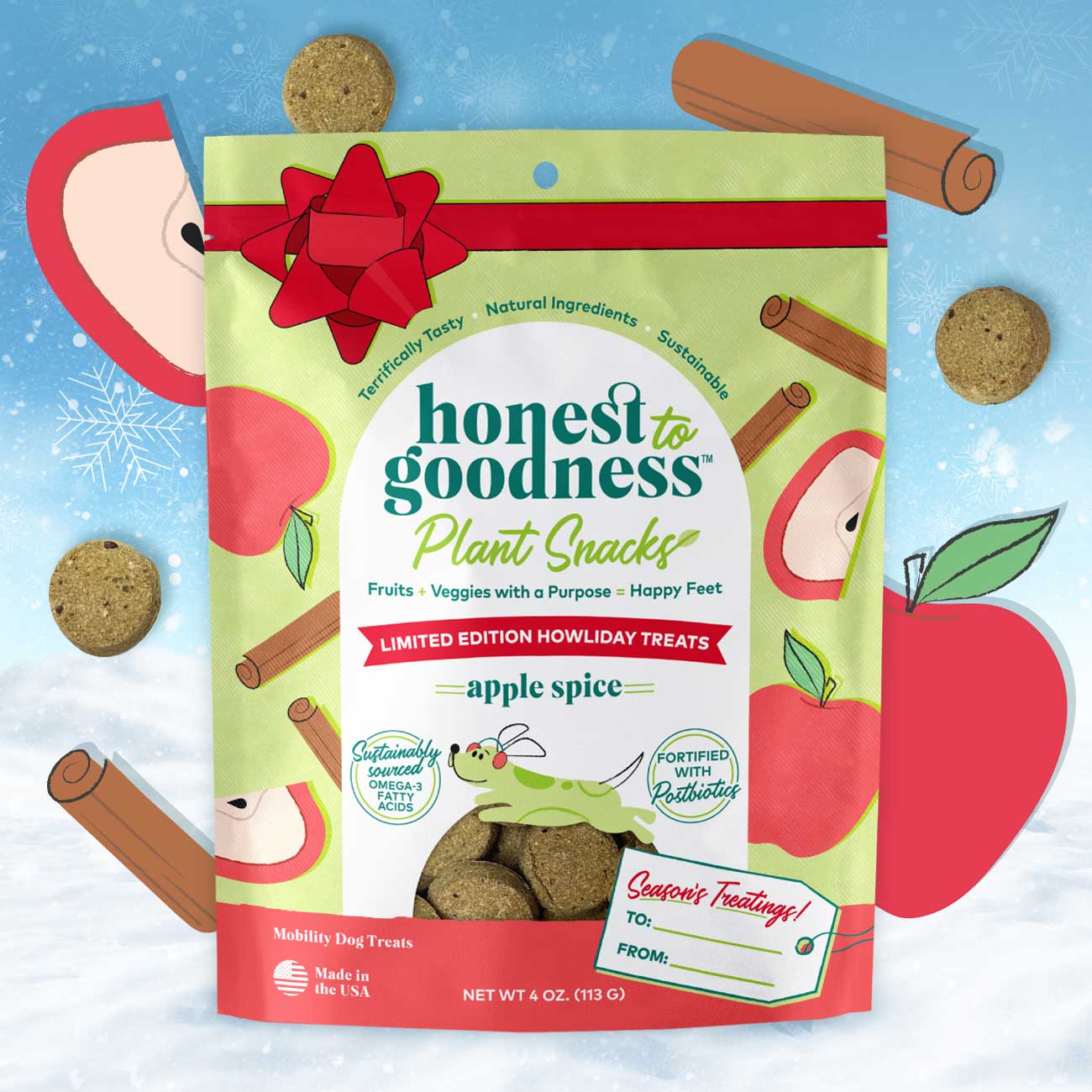 Honest to Goodness® Plant Snacks Howliday Treats Apple Spice Recipe