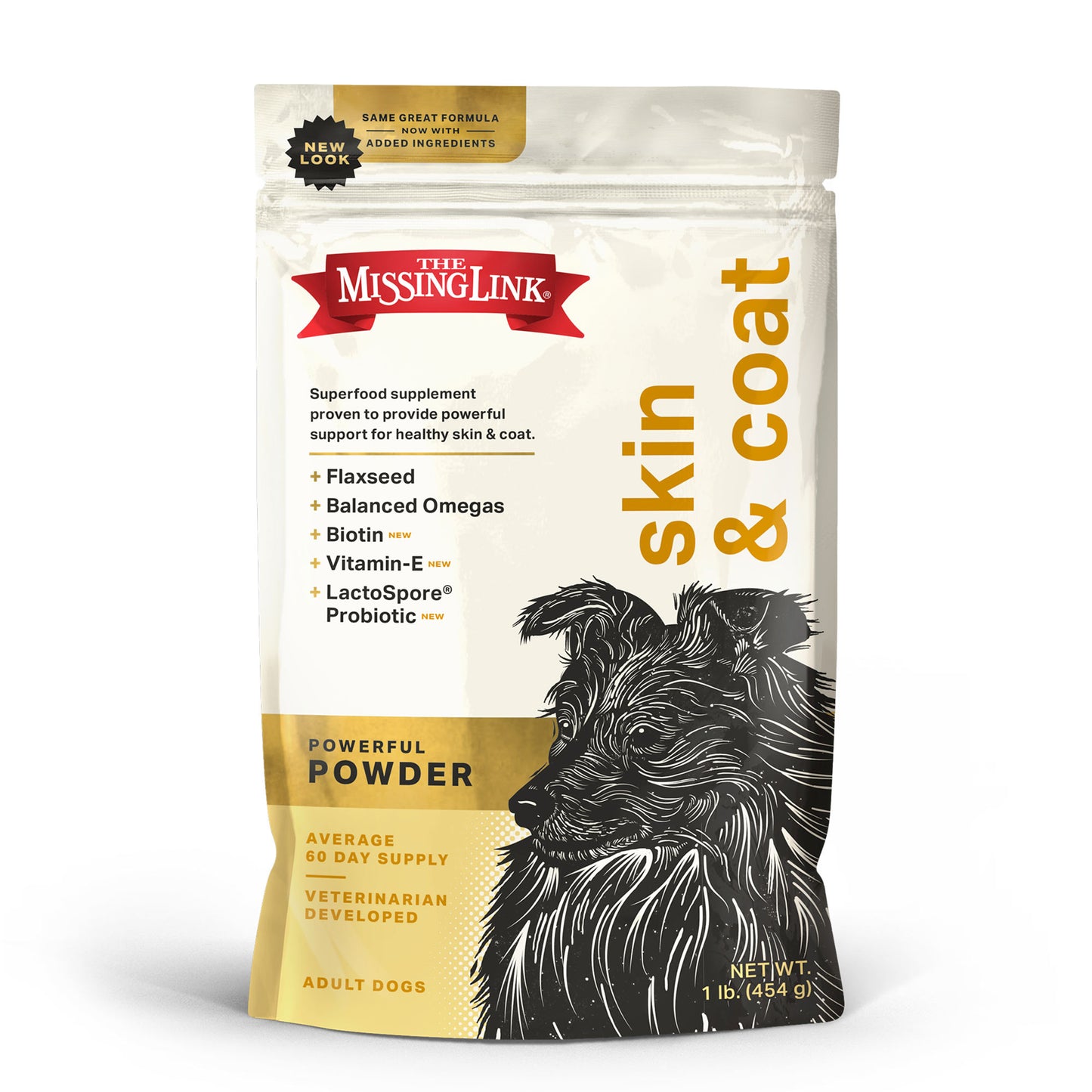 The Missing Link Skin & Coat powerful powder 1 pound bag.
