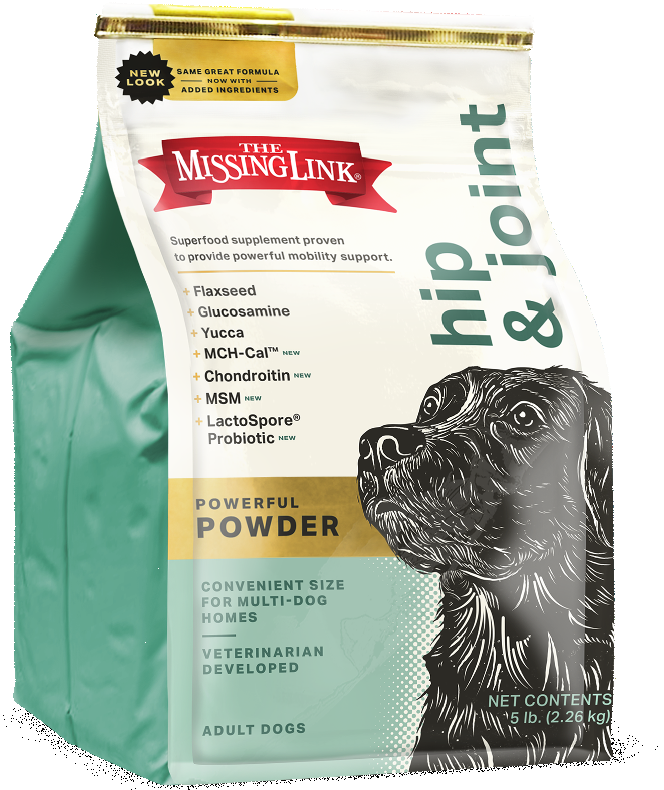 5 pound bag of The Missing Link's hip & joint powerful powder.