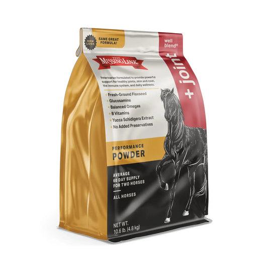 10.6 lb. bag 60 day supply of The Missing Link performance powder Well Blend + Joint, new look, same great formula!