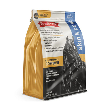 10.6 lb. bag 60 day supply of The Missing Link performance powder Well Blend Skin & Coat, new look, same great formula!
