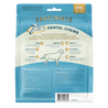 Smartmouth 7 in 1 benefits dental chews, back of bag.