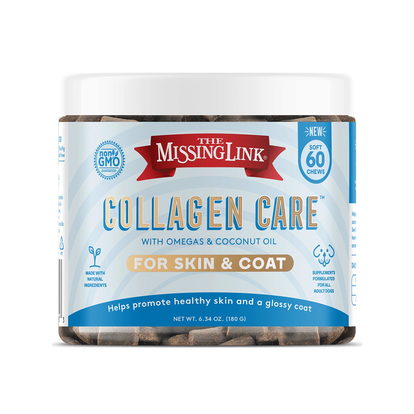 The Missing Link® Collagen Care™ Skin & Coat Soft Chews – 60 Count