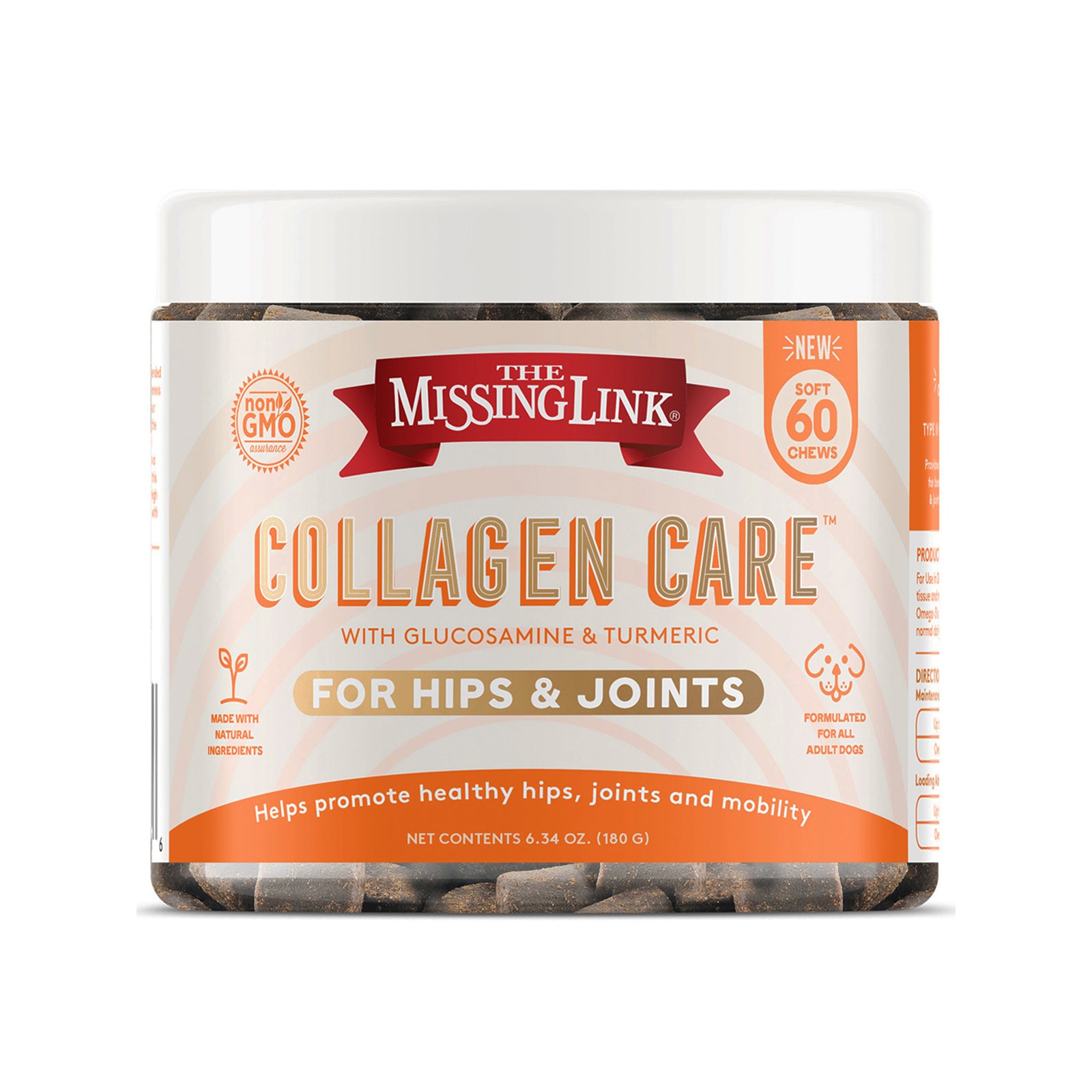 Collagen Care with Glucosamine & Turmeric for hips and joints.