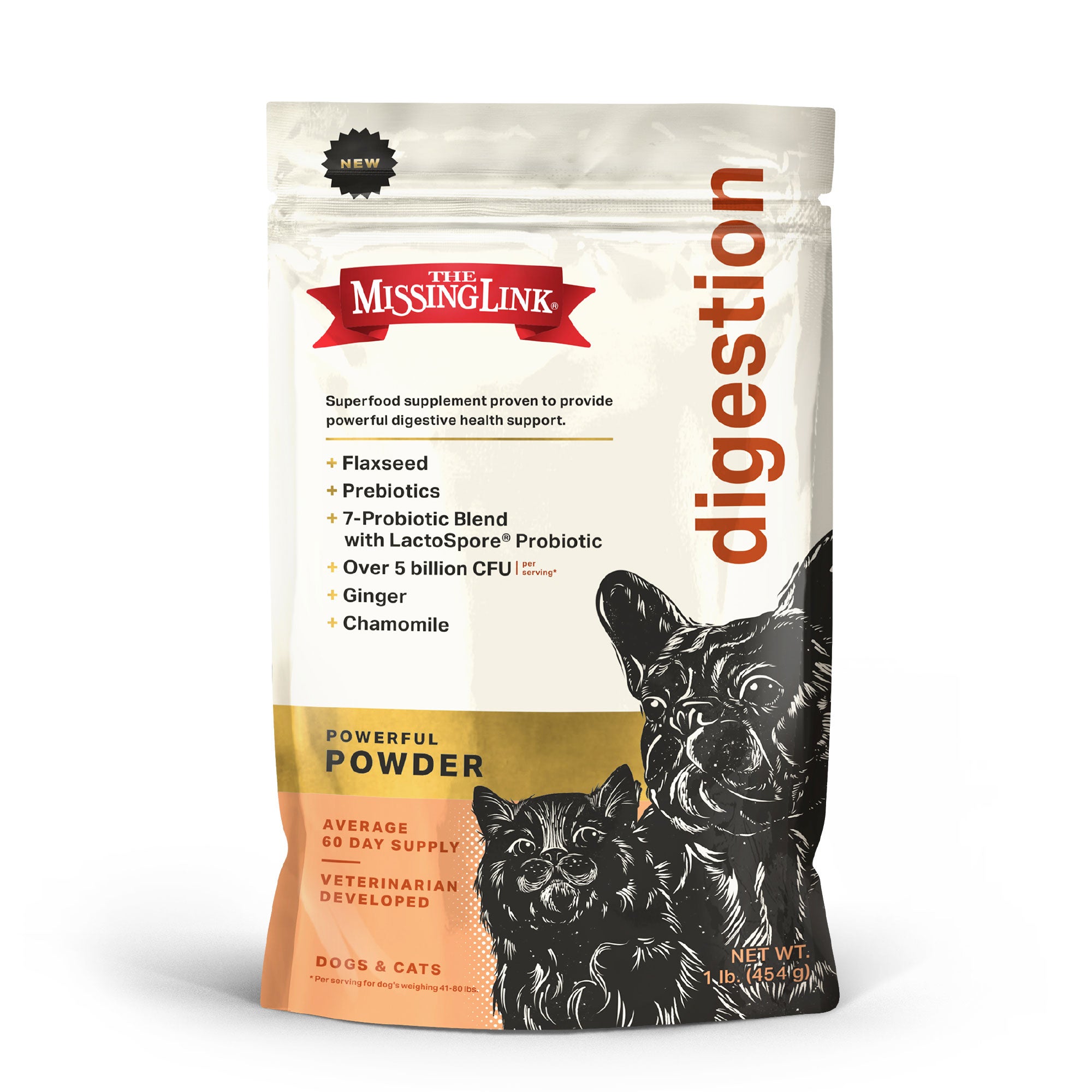 Digestion Supplement for Dogs & Cats 1 lb. Powder