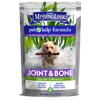 The Missing Link Joint & bone pet kelp formula.  Sea the difference.