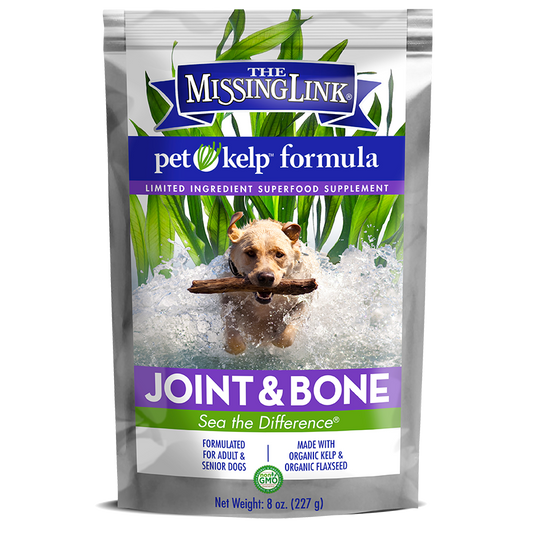 The Missing Link Joint & bone pet kelp formula.  Sea the difference.