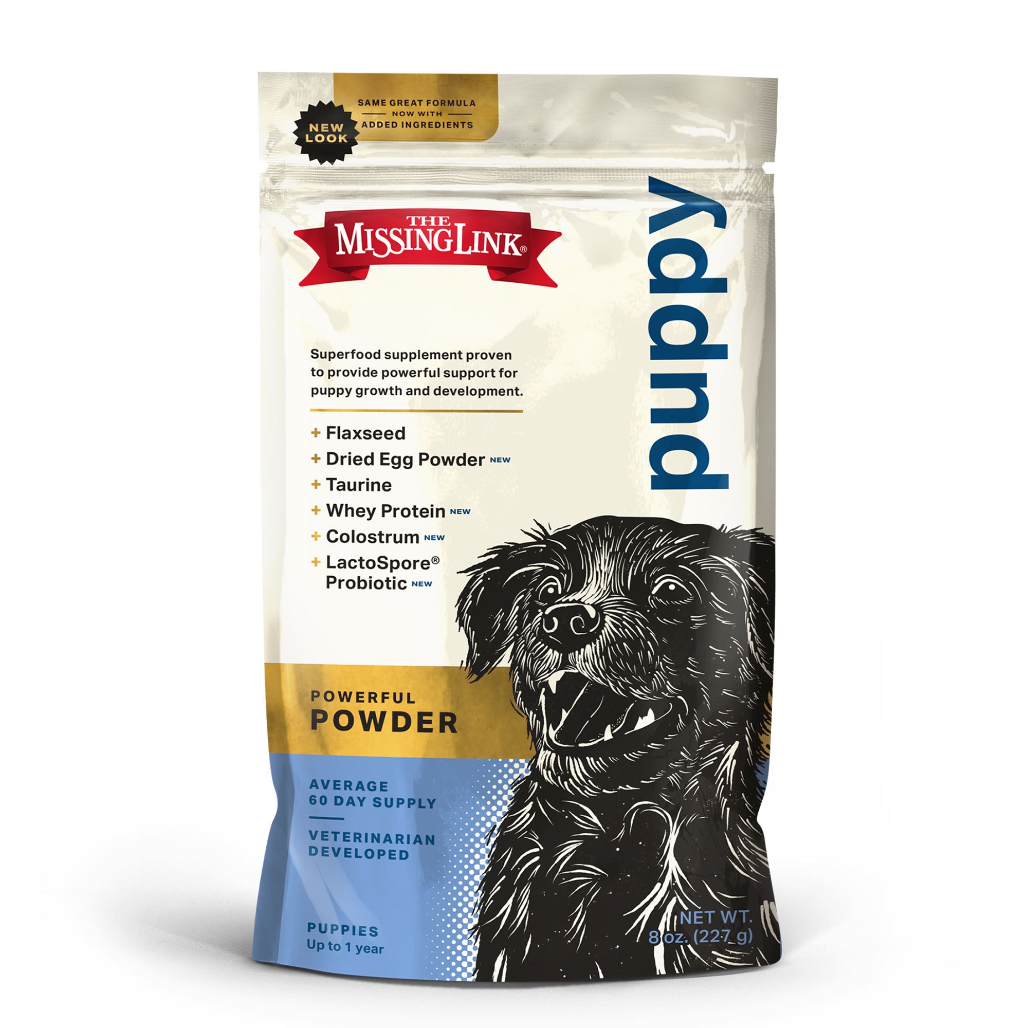 The Missing Link powerful powder puppy formulated supplement.