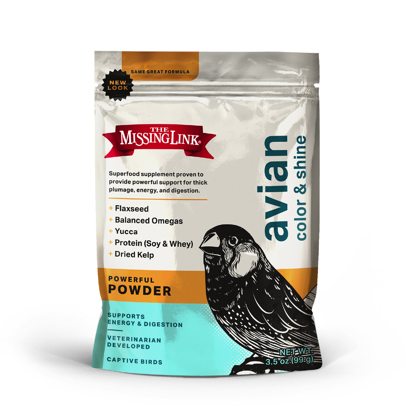 The Missing Link Avian powerful powder color and shine, supports energy & digestion.