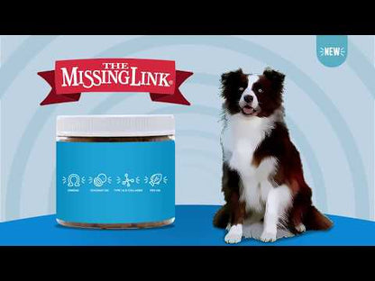The Missing Link, Omegas, coconut oil, Type 1 &2 collagen and fish oil ingredients.